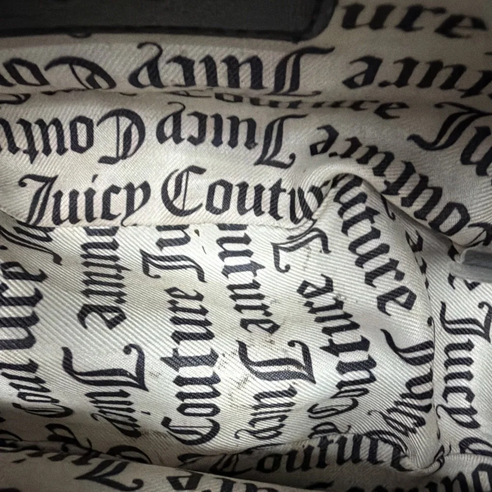 Juicy Couture Quilted Black Puff Half Moon Crossbody Bag‎ W/ Change Purse